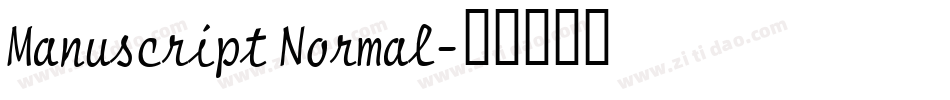 Manuscript Normal字体转换